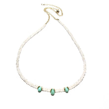 Load image into Gallery viewer, moonstone &amp; chrysoprase necklace