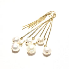 Load image into Gallery viewer, dangle pearls on threader hooks