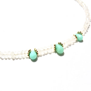 moonstone & chrysoprase necklace