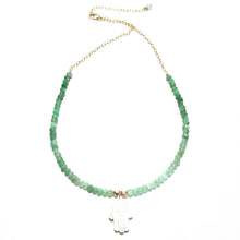 Load image into Gallery viewer, hamsa &amp; chrysoprase necklace