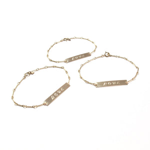 love engraved ID bracelet