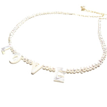 Load image into Gallery viewer, freshwater pearl love necklace