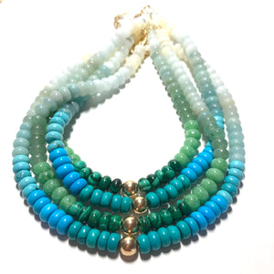 croatian sea blue necklace
