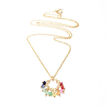 Load image into Gallery viewer, rainbow gemstones ring necklace