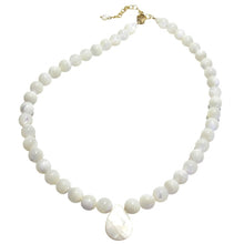 Load image into Gallery viewer, mother of pearl teardrop necklace