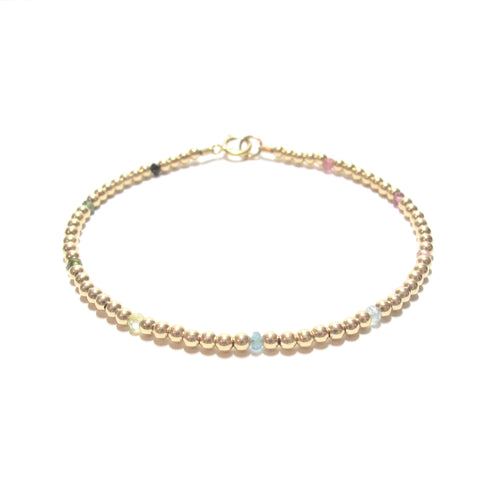 dotted rainbow tourmaline bracelet
