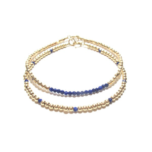 dotted lapis lazuli bracelet
