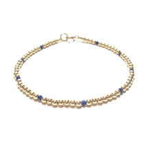 Load image into Gallery viewer, dotted lapis lazuli bracelet