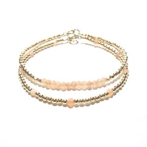 dotted sunstone bracelet
