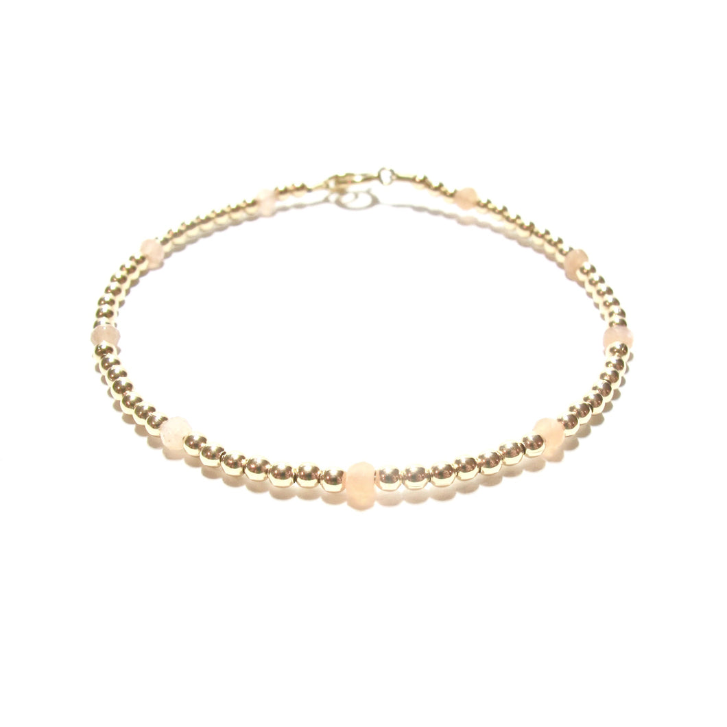 dotted sunstone bracelet