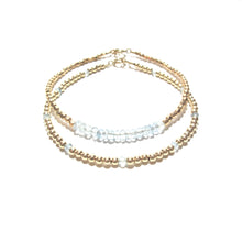 Load image into Gallery viewer, dotted aquamarine bracelet