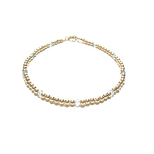 Load image into Gallery viewer, dotted aquamarine bracelet