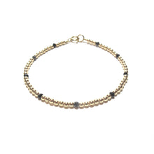 Load image into Gallery viewer, dotted black spinel bracelet
