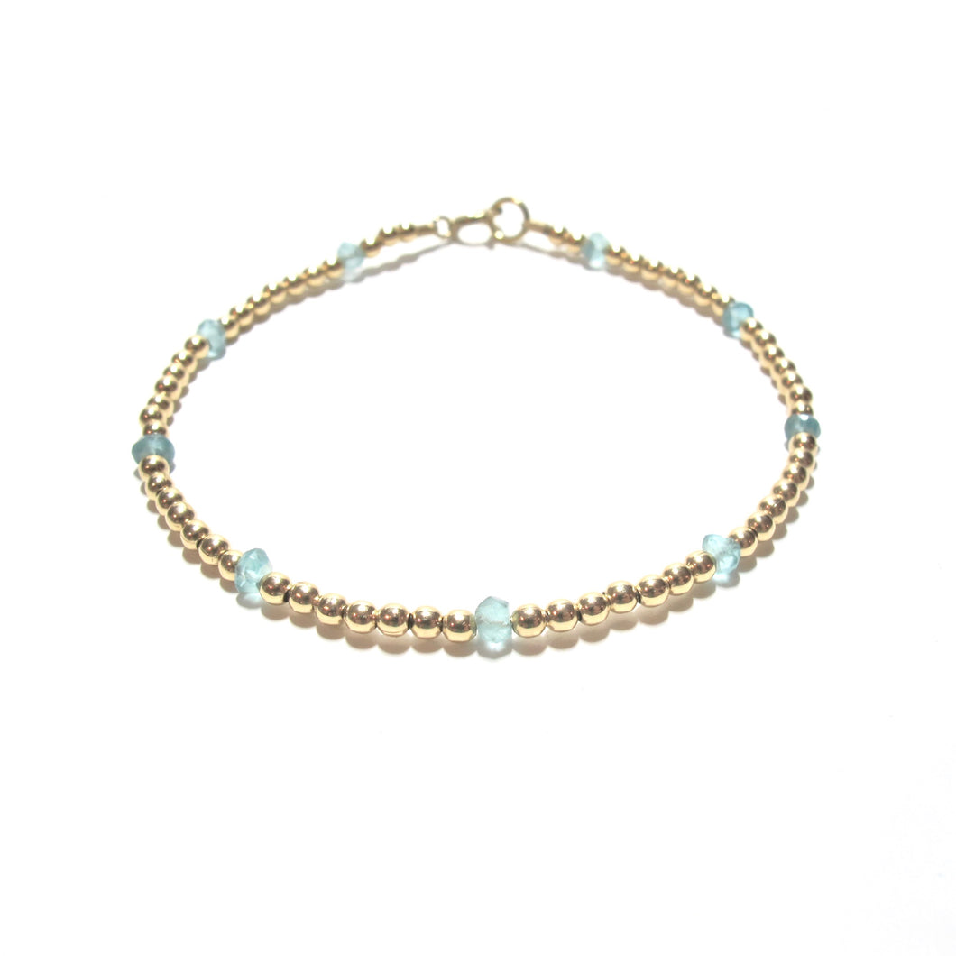 dotted apatite bracelet