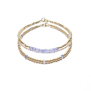 dotted tanzanite bracelet