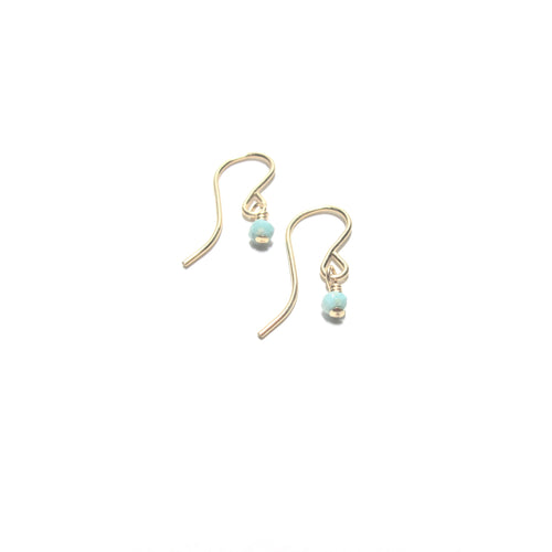 hook earrings with amazonite