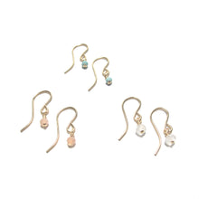 Load image into Gallery viewer, hook earrings with moonstone