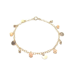 discs beads sunstones bracelet