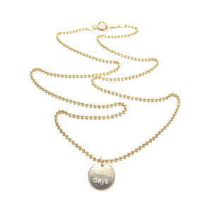 small happy days disc necklace