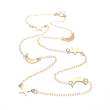Load image into Gallery viewer, multi moons and stars necklace