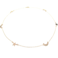 Load image into Gallery viewer, multi moons and stars necklace