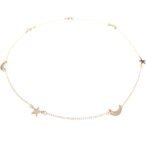 multi moons and stars necklace