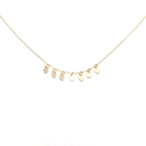 oval discs cluster necklace