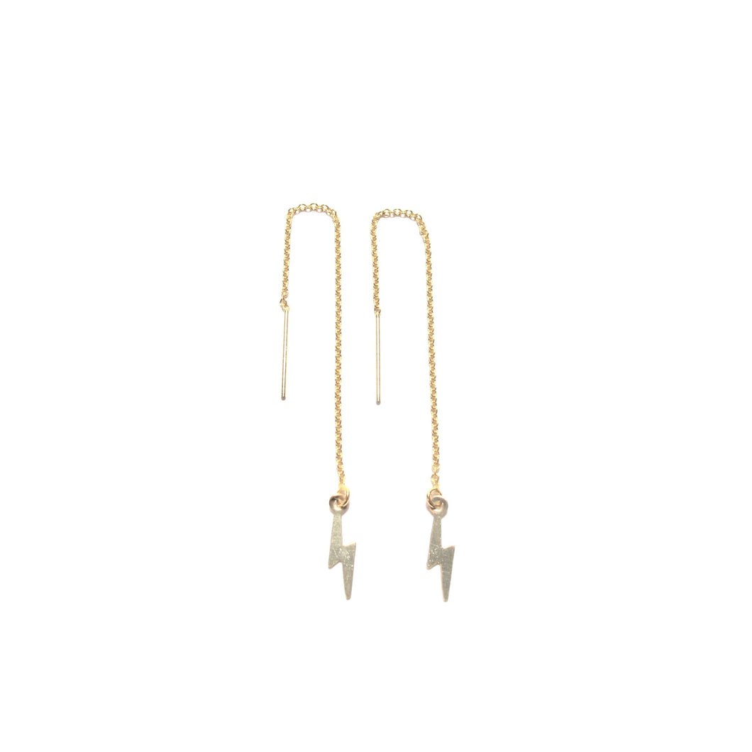 lightning threader earrings