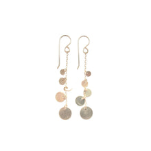 Load image into Gallery viewer, multi disc chain earrings