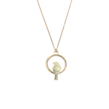 Load image into Gallery viewer, bird in a ring necklace