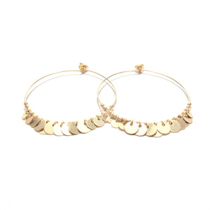 multi disc large hoop earrings