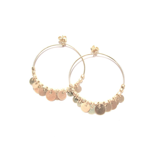 multi disc medium hoop earrings