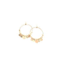 Load image into Gallery viewer, multi disc midi hoop earrings