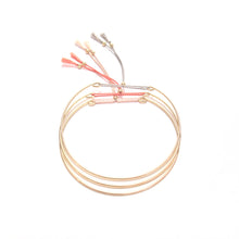 Load image into Gallery viewer, fine bangle with orange silk