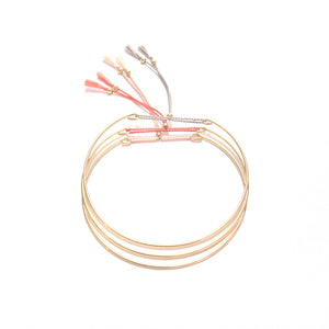 fine bangle with orange silk