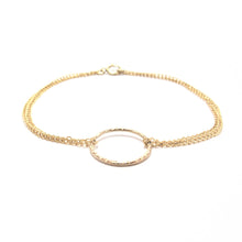 Load image into Gallery viewer, double chain ring bracelet