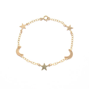 gold moons and stars bracelet