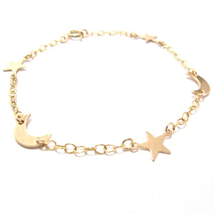 gold moons and stars bracelet