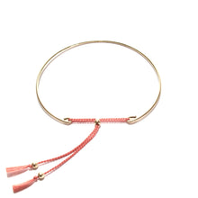 Load image into Gallery viewer, fine bangle with orange silk