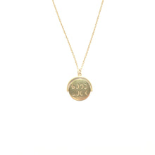 Load image into Gallery viewer, vintage solid gold spinner charm &quot;good luck&quot; necklace