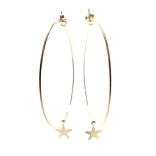 Load image into Gallery viewer, star large hoop earrings