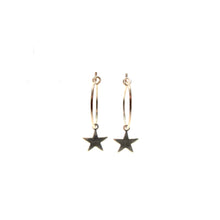 Load image into Gallery viewer, star small hoop earrings