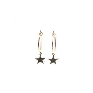 star small hoop earrings
