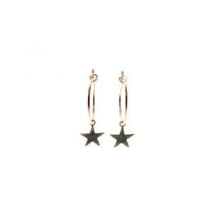 star small hoop earrings
