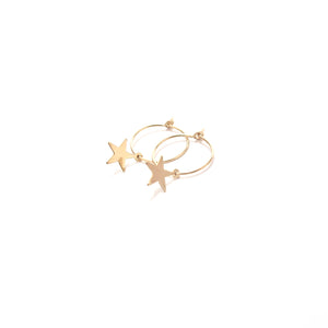star small hoop earrings