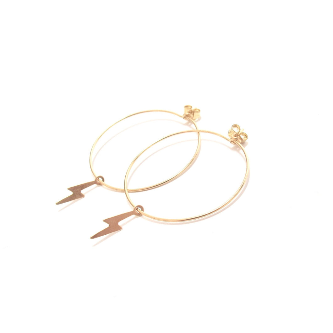 lightning medium hoop earrings