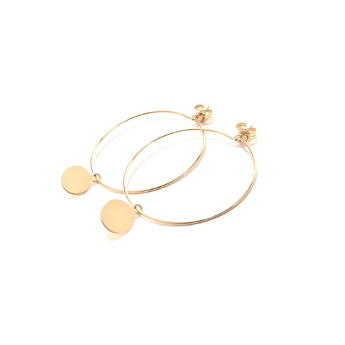 disc medium hoop earrings