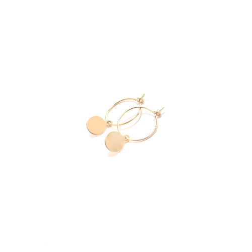 disc small hoop earrings