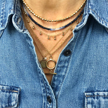 Load image into Gallery viewer, shaded blue sapphire gemstones necklace