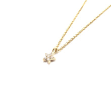 Load image into Gallery viewer, tiny white diamond star necklace